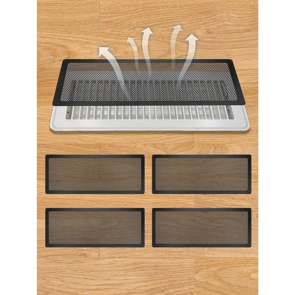 NEW 4x Floor Register Vent Cover 6x14 Inch‎ Air Vent Mesh Screen Bug Filter